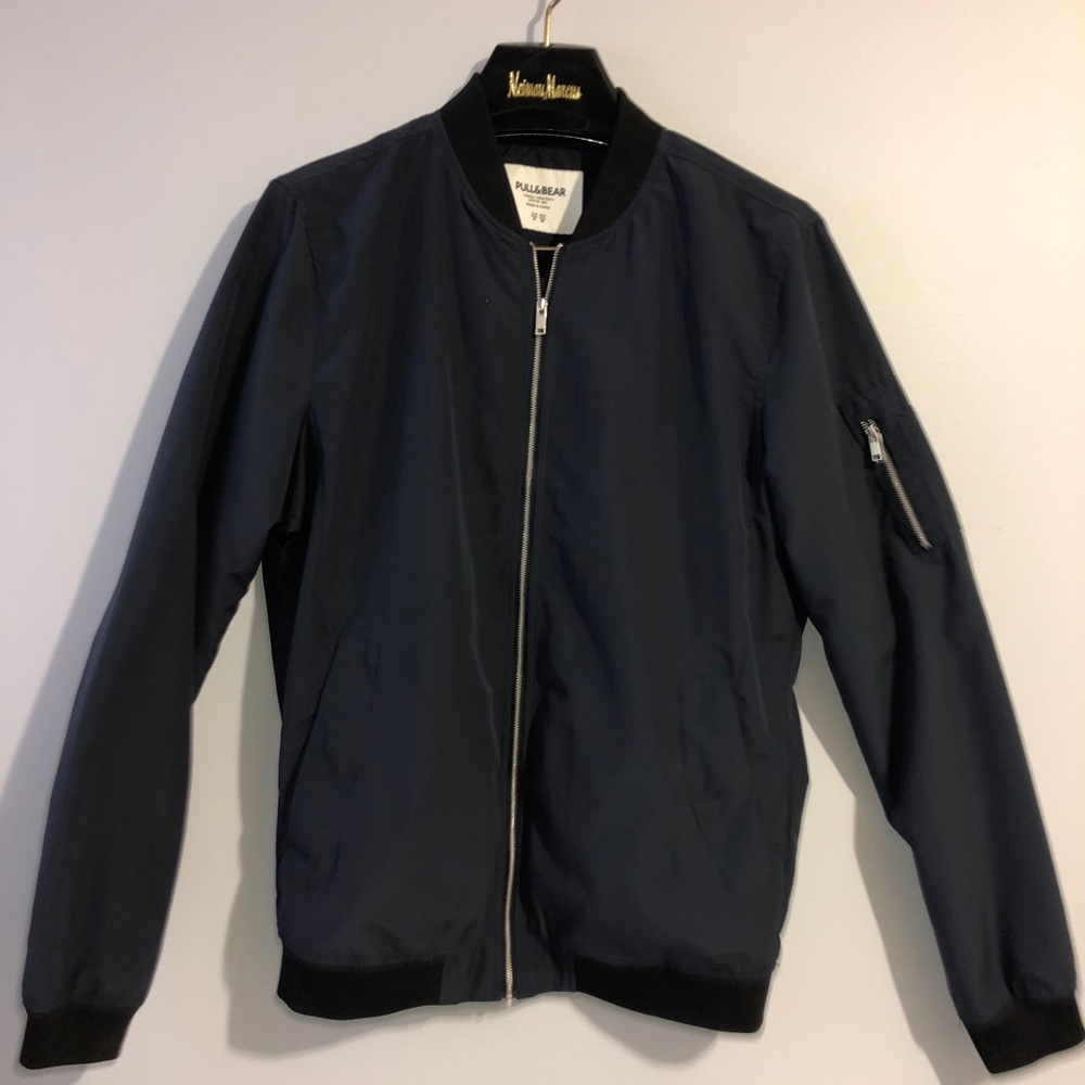 Pull & Bear Lightweight Navy Bomber - image 1